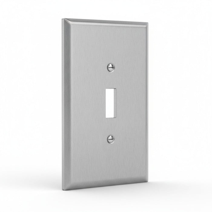 Enerlites Toggle Switch One-Gang Metal Wall Plate, Oversize