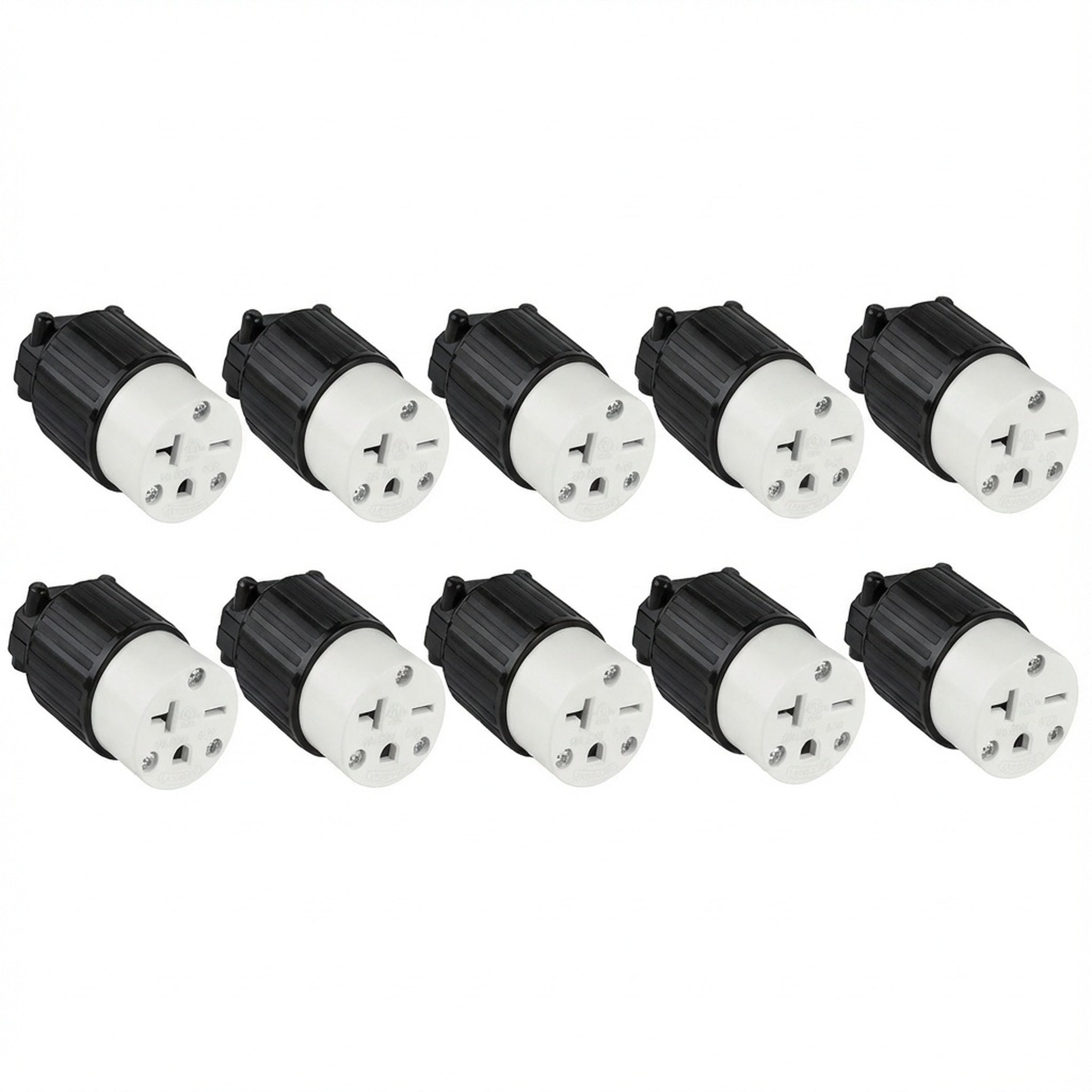 Enerlites Straight Blade Cord Connector, 20A, 6-20C