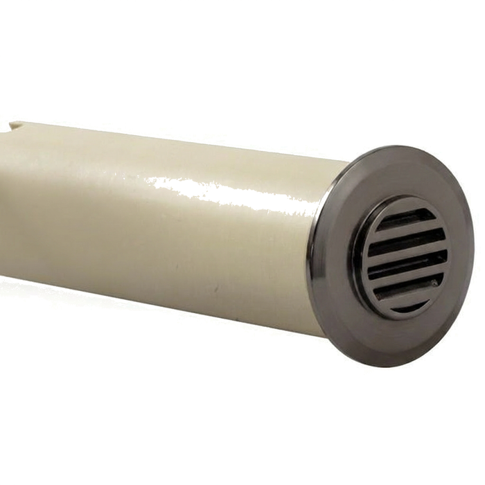Gun metal louvered round well light