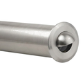 Brass half-moon recessed step light in Silver Plated finish