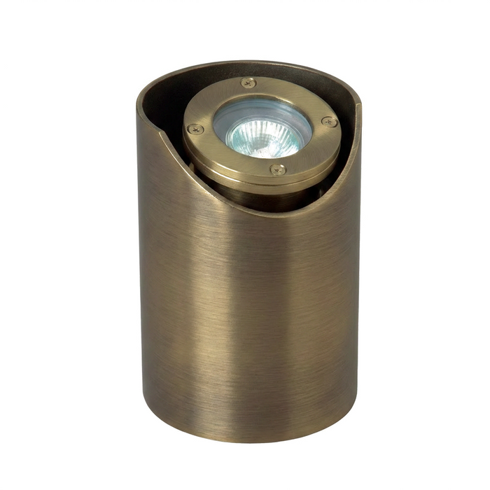 Antique bronze shielded-sleeve well light