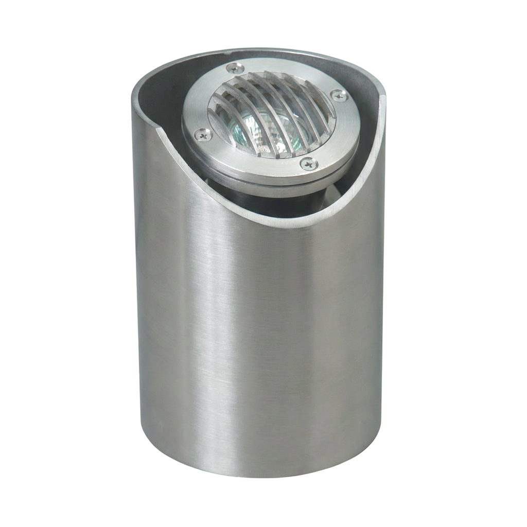 Stainless steel louvered shielded-sleeve well light