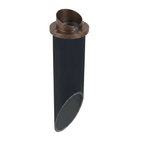 Natural brass hooded deep-sleeve well light