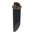 Natural brass hooded deep-sleeve well light