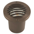 Natural brass louvered round well light