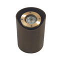 Natural brass open-face shielded-sleeve well light