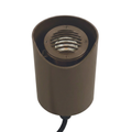 Natural brass louvered shielded-sleeve well light