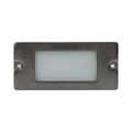 Brass lensed backless box step light in Gun Metal finish