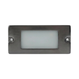 Brass lensed backless box step light in Gun Metal finish