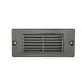 Brass louvered backless box step light in Gun Metal finish