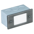 Gun Metal lensed step light - front product view