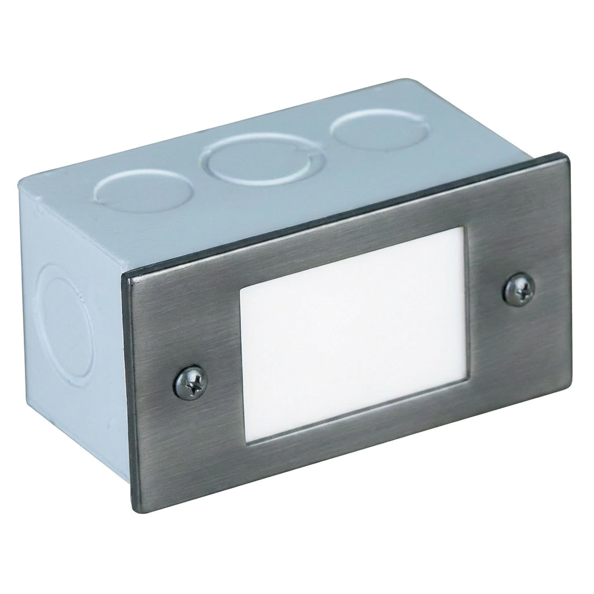 Gun Metal lensed step light - front product view