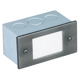Gun Metal lensed step light - front product view
