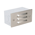 Brass 3-Louver step light in Silver Plated