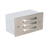 Brass 3-Louver step light in Silver Plated