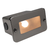 Gun Metal lensed step light - front product view