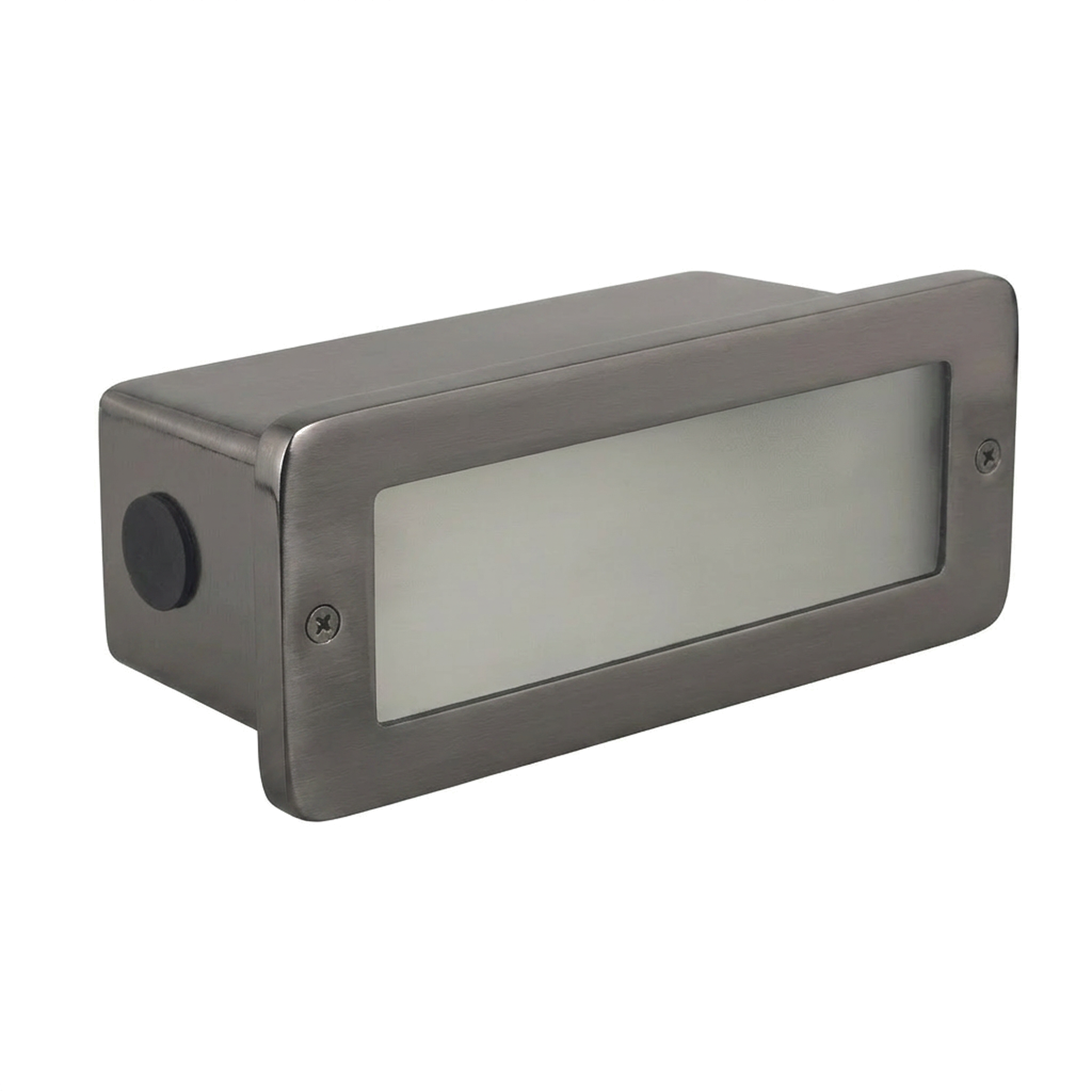 Brass Lensed Brick step light in Gun Metal