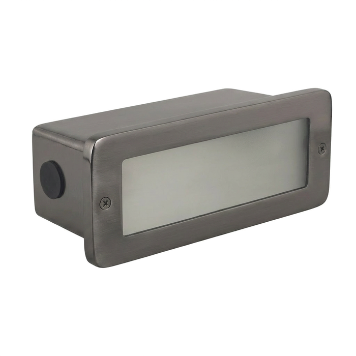 Brass Lensed Brick step light in Gun Metal