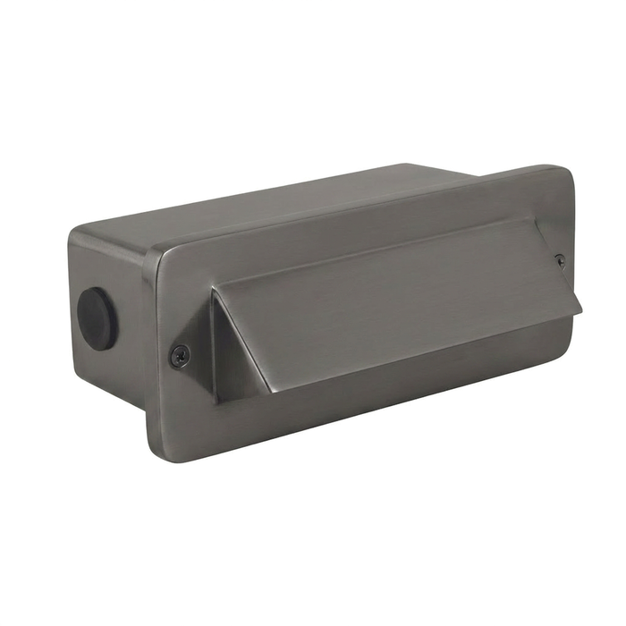 Gun Metal hooded brick step light - front product view