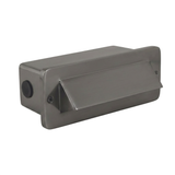 Gun Metal hooded brick step light - front product view