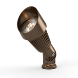 Bronze louvered bullet landscape light, angled view