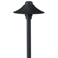 Close-up of 6.5 Inch Large Umbrella Path Light in Black