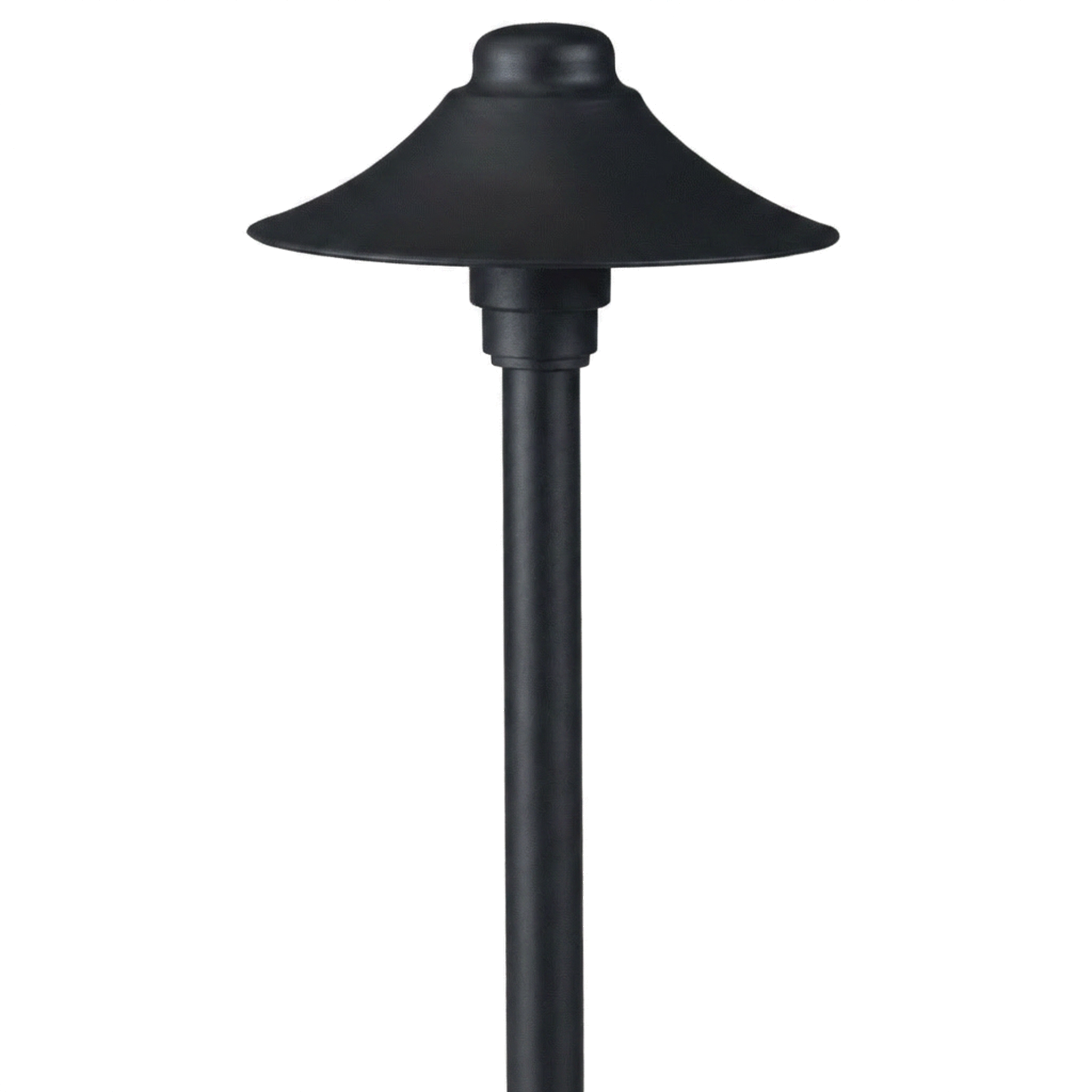 Close-up of 6.5 Inch Large Umbrella Path Light in Black