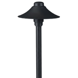 Close-up of 6.5 Inch Large Umbrella Path Light in Black