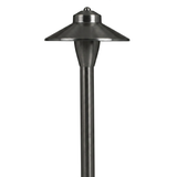 6 Inch Umbrella Path Light, 18 Inch Stem, Gun Metal, 200 Lumens
