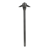 6 Inch Umbrella Path Light, 18 Inch Stem, Gun Metal, 240 Lumens