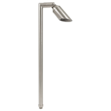 Slotted Stem Path Light, 18 Inch Stem, Silver Plated, 45° Beam Angle, 270 Lumens
