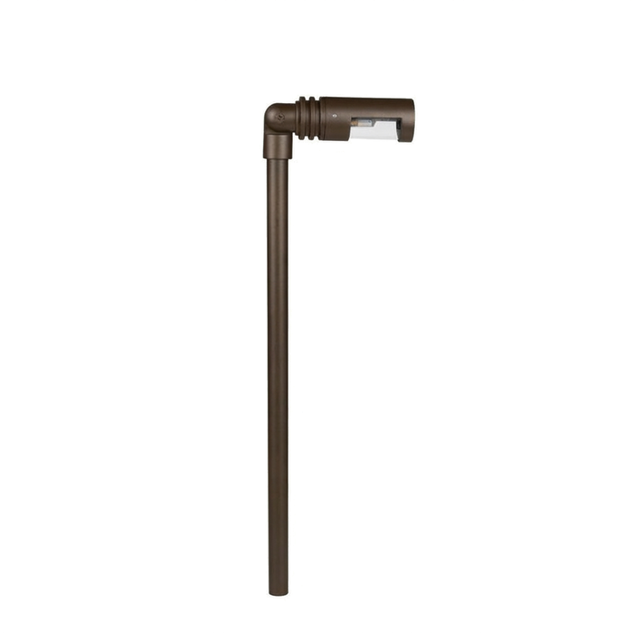 Adjustable single-head path light in bronze