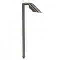 brass Flat Lens Adjustable Stem Path Light in Gun Metal finish