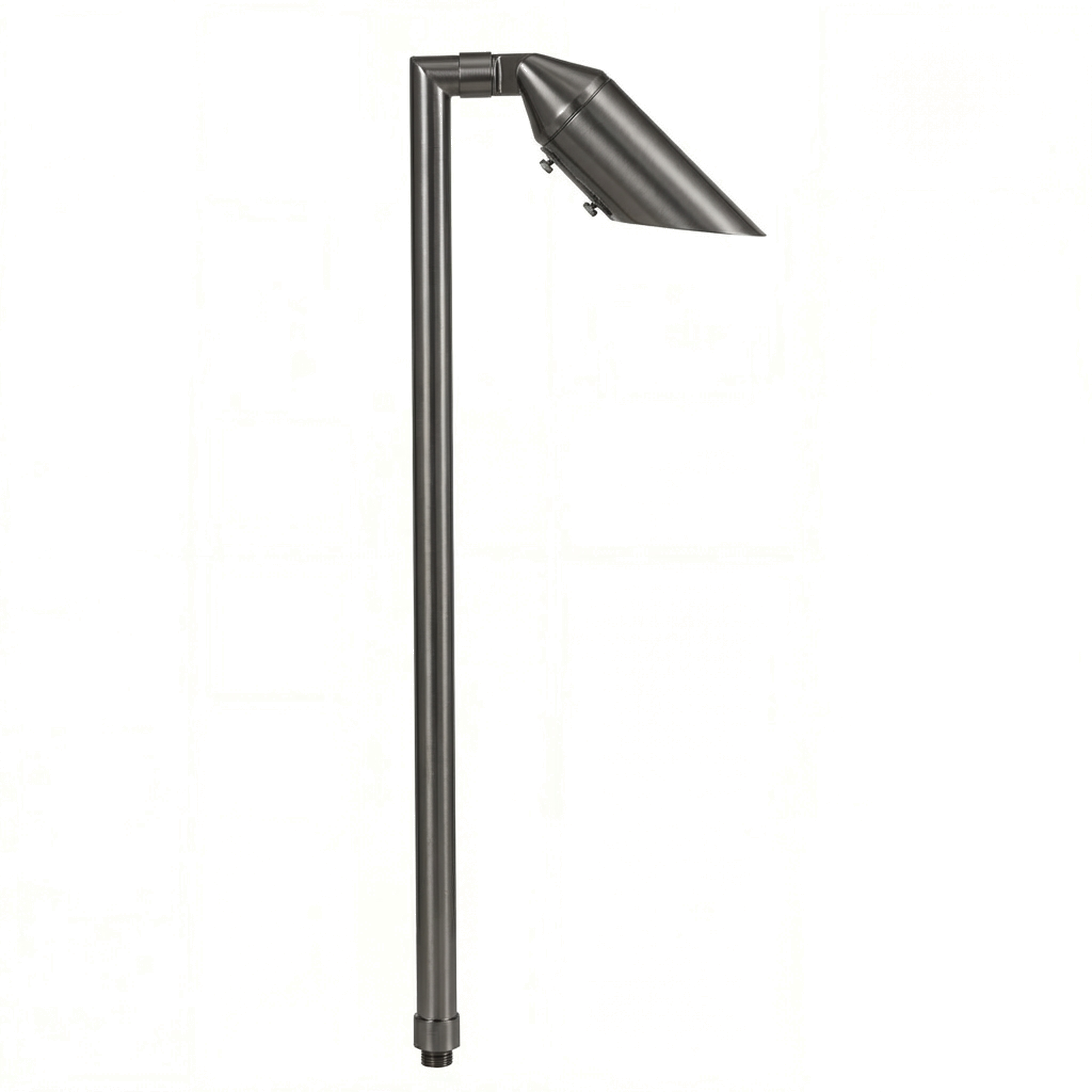 brass Flat Lens Adjustable Stem Path Light in Gun Metal finish