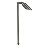 brass Flat Lens Adjustable Stem Path Light in Gun Metal finish
