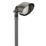 Brass Large Oval Path Light in Gun Metal, alternate product view