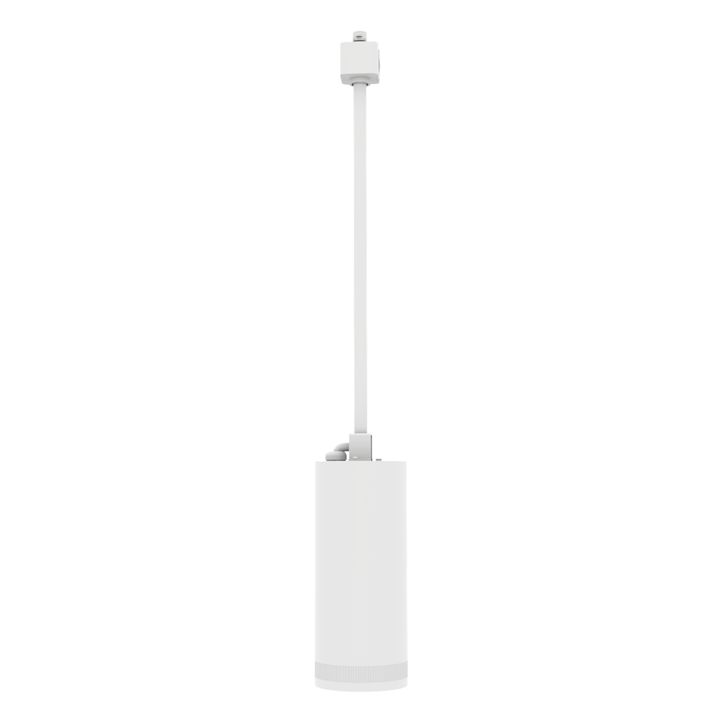 White LED track pendant, upright view
