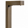 Close-up of 6 Inch Brass L-Shaped Path Light in Antique Bronze