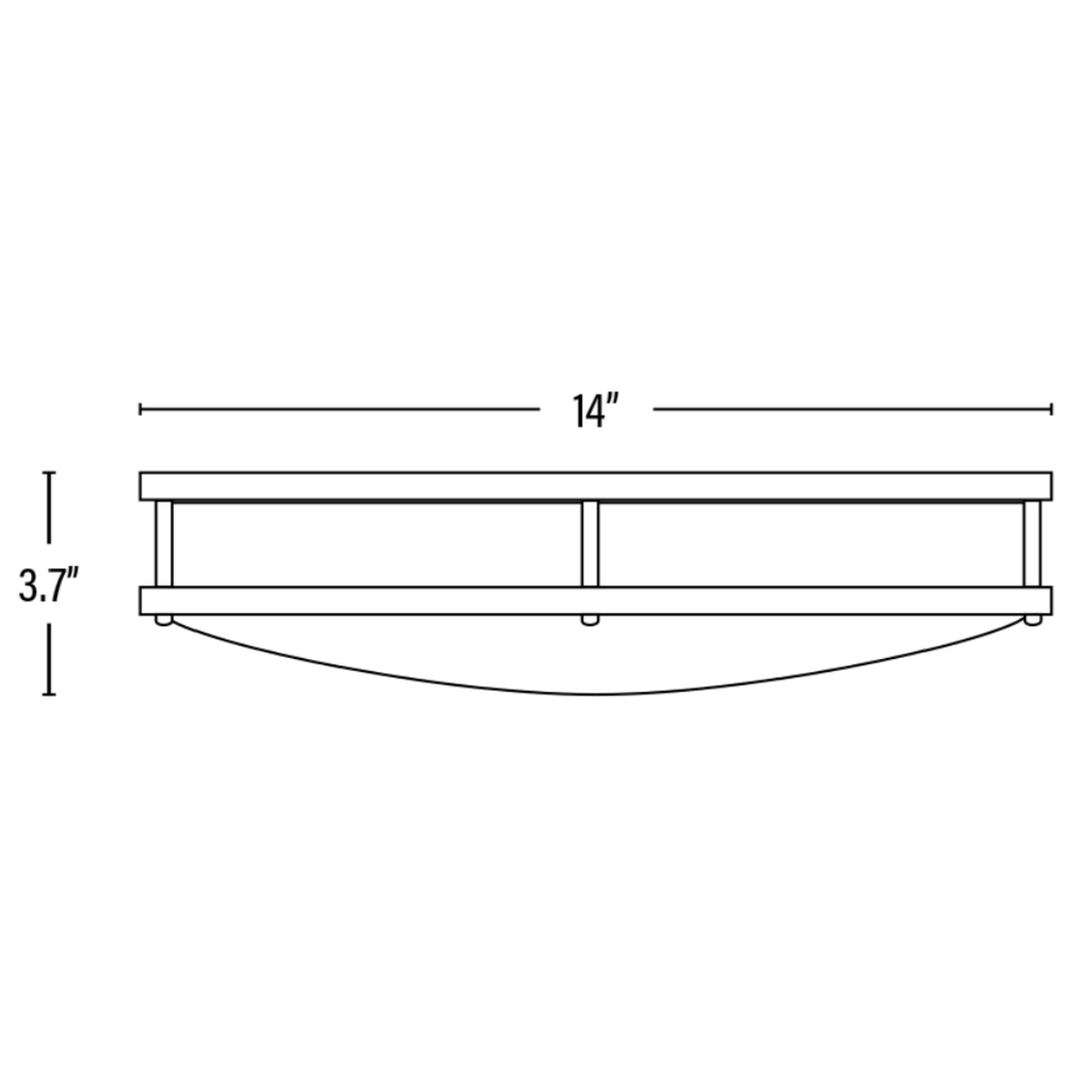 14 Inch Brushed Nickel Ceiling Light, Selectable CCT, 1400 Lumens