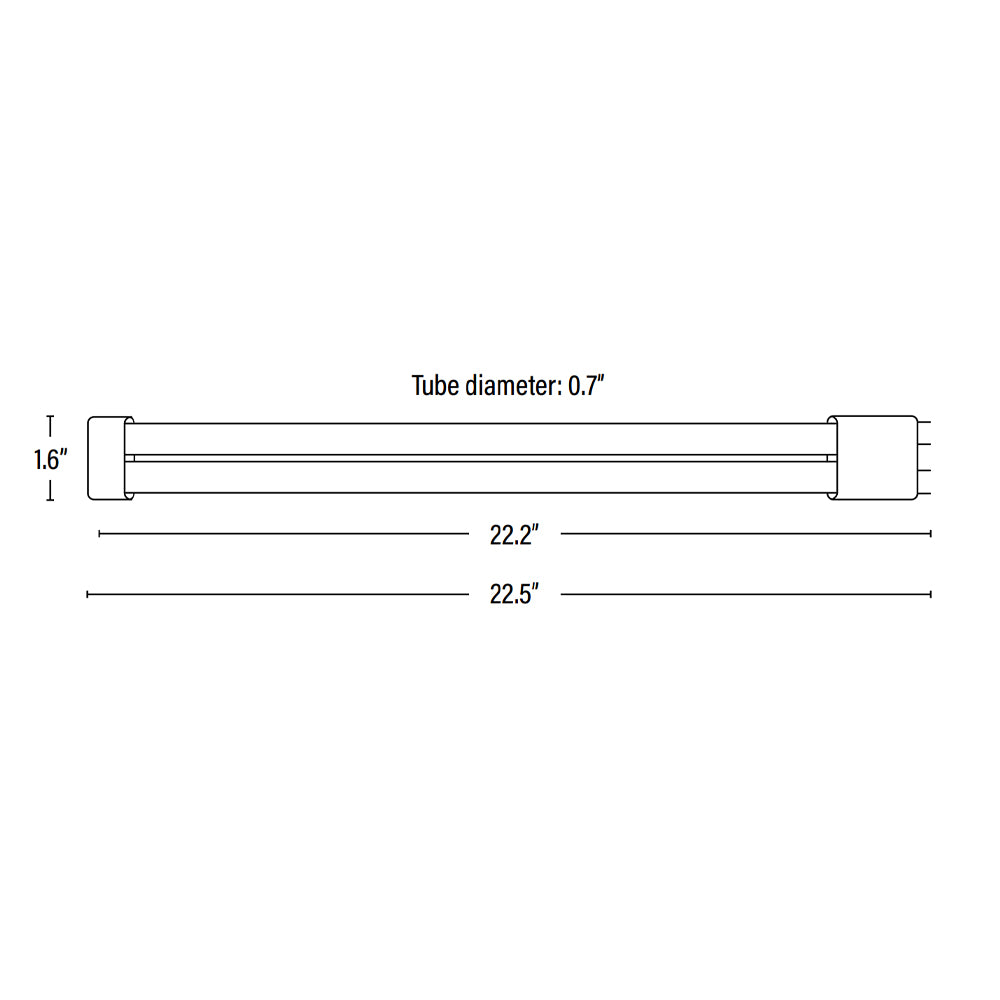 LED PLL Retrofit Lamp, 2ft, 2G11, 23W, 2800 Lumens