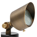Brass Large Head Landscape Flood Light With Spike, 550 Lumens