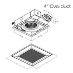 Panasonic WhisperValue DC, Ventilation Fan, 50/80/100 CFM
