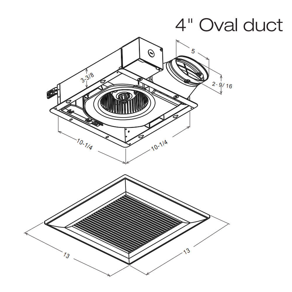 Panasonic WhisperValue DC, Ventilation Fan, Condensation Sensor, 50/80/110 CFM