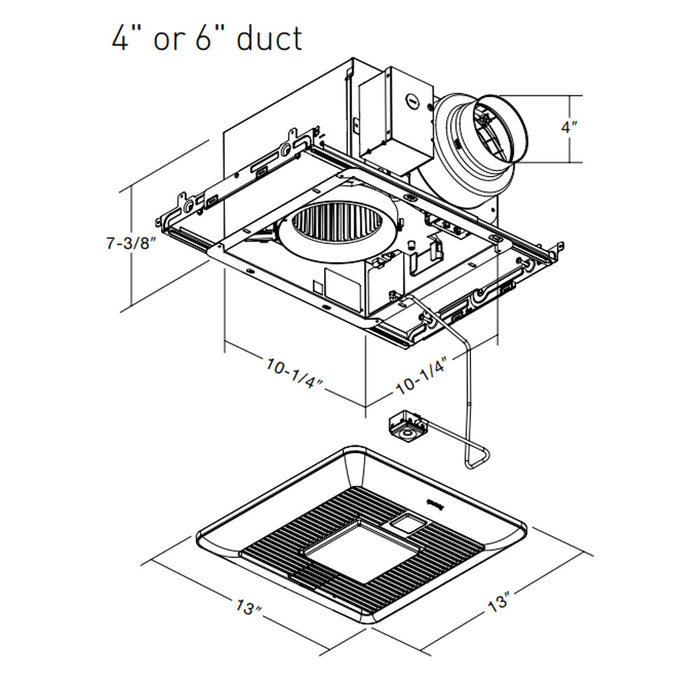 Panasonic FV-0511VQCL1 dimensions