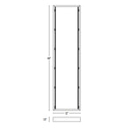 1x4 Surface Mount Kit dimensions