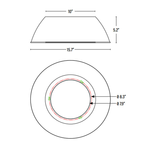 16 in. Aluminum Reflector
