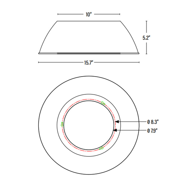 16 in. Aluminum Reflector