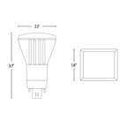 LED PL Retrofit Lamp, G24q 4 Pin/V, 950 Lumens, Vertical