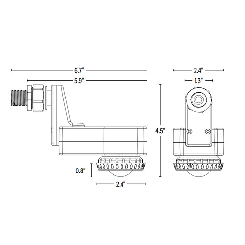 360° Outdoor Bi-Level PIR Sensor for Vapor Tight Fixtures