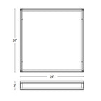 2x2 Surface Mount Kit for Back-Lit Panels dimensions